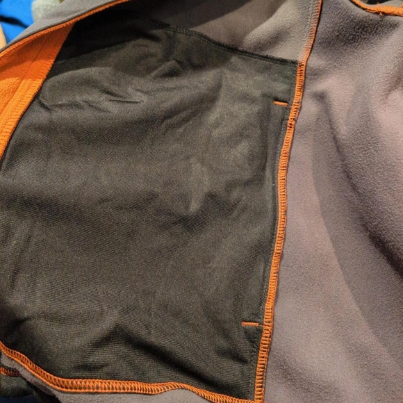 TEK GEAR ORANGE HEAVY FLEECE FULL ZIP JACKET - Picture 11 of 12